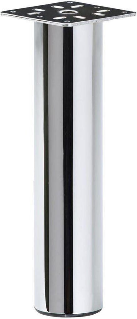 Stalen meubelpoot chroom rond ø 5 cm en hoogte 20 cm - Set van 4 stuks