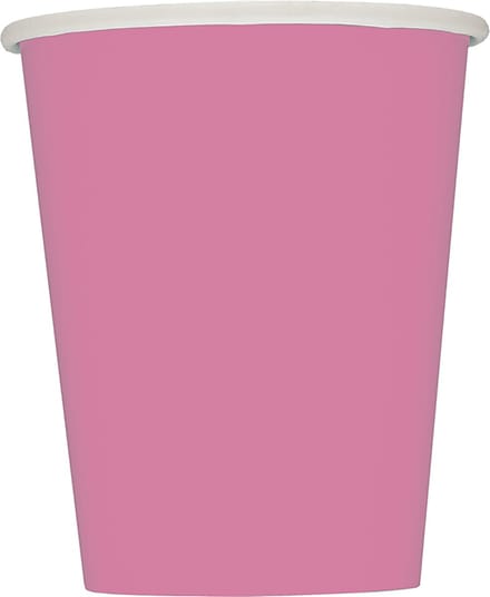 Unique Party 9oz Papieren bekers (20 stuks) (Heet Roze)