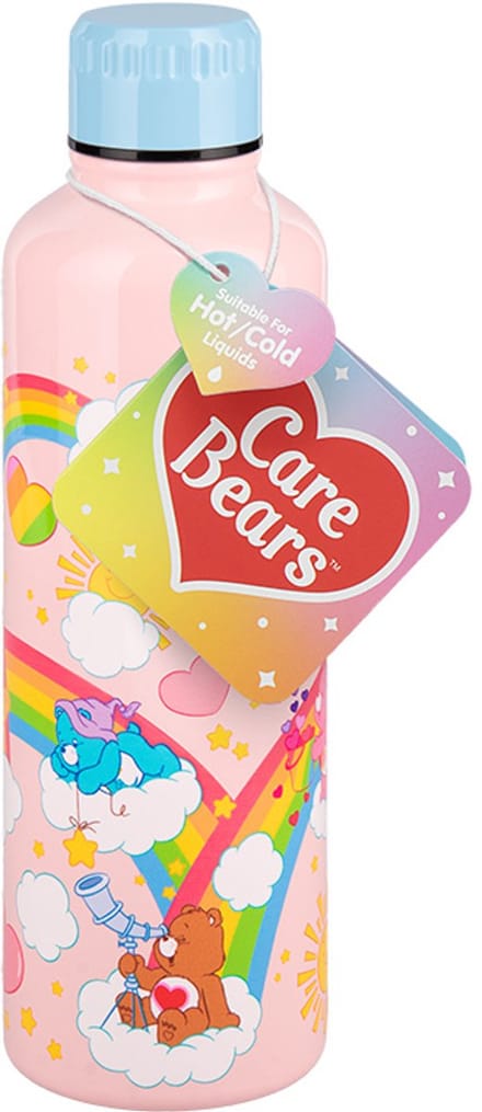 Care Bears metalen waterfles met Screw-Top deksel 600ml, Officieel gelicentieerd schattig herbruikbaar drinkwaren met Colourful ontwerp voor reizen, sport, school and kantoor - Paladone