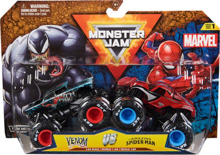Monster Jam Marvel - Vemon Vs. de Amazing Spide-Man metale trucks - Schaal van 1:64