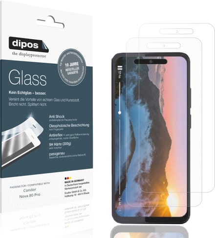 dipos – 2x Matte Pantserfolie geschikt voor Condor Nova 80 Pro | 9H Screenprotector
