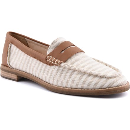 Sperry Port Driving Textiel Dames Witte/Tan Standaard Loafers