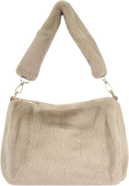 Qischa - Handtas - Crossbodytas - furry - taupe