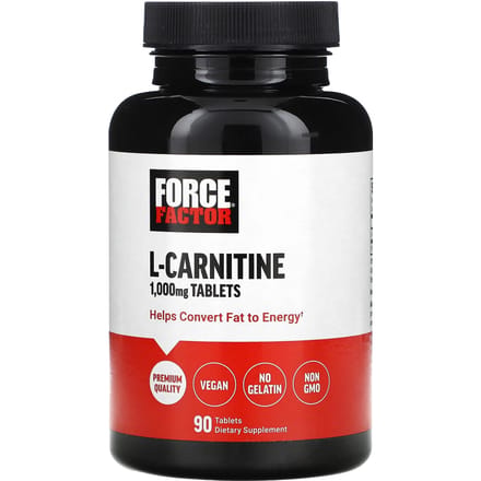 Force Factor, l-carnitine, 1.000 mg, 90 tabletten