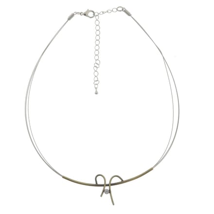 Behave - Ketting dames abstract minimalistisch - Goud en zilverkleur - 40 cm