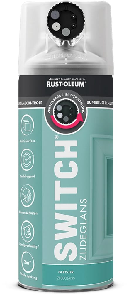 Rust-Oleum Switch Spuitbus Verf Zijdeglans 400ml - Gletsjer