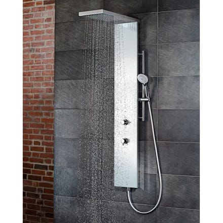 HSK Lavida Plus shower panel without surge function, for wall mounting 1900018-glass white