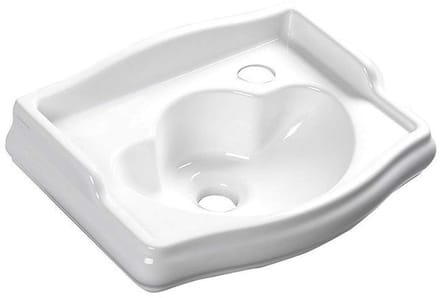 Sapho Kerasan Retro - Keramische fontein 41x30 cm, met kraangat rechts, zonder overloop, wit 103301DX