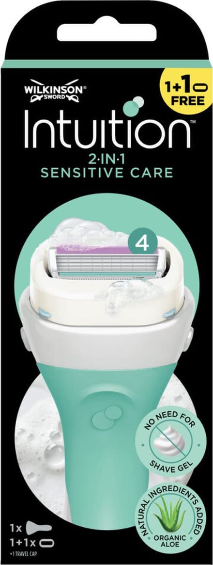Wilkinson Intuition 2 in 1 Scheermes Sensitive Care - 3 x 1 set - Voordeelverpakking