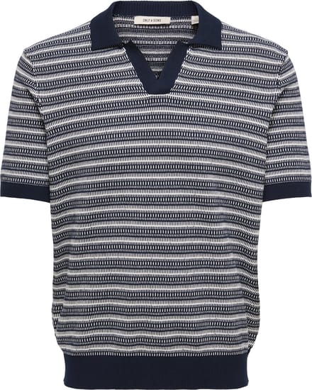 ONLY&SONS - ONSTILO LIFE REG SS SPLIT NECK KNIT NOOS - Heren - Gebreide truien