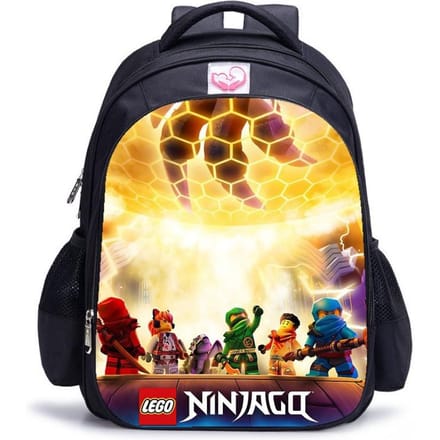 Lego Ninjago Seizoen 5 Cartoon Print Zwarte Rugzak black - medium