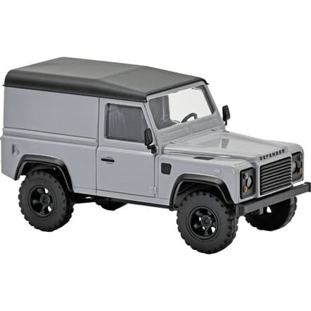Busch 54356 H0 Auto Land Rover Defender 90 bestelwagen, zilvergrijs