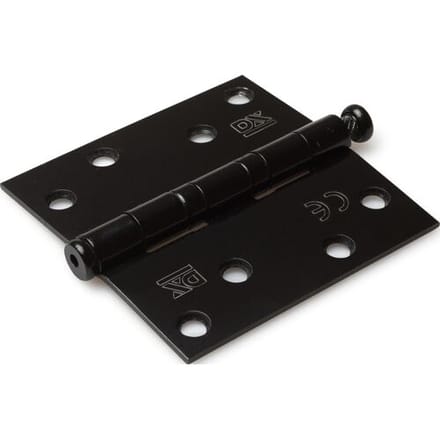 Kogellagerscharnier - Rechte hoeken - 89x89mm - RVS pen - RVS Geborsteld Zwart