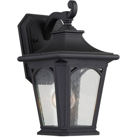Quoizel LED Wand Buitenlamp Bedford | 1X E27 Max 60W | IP44 | Dimbaar | Mystic Black