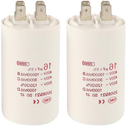 Motor Condensator - Start Condensator - Motor Starten - Zelfherstellend Ontwerp - 16UF 450V - Zwart