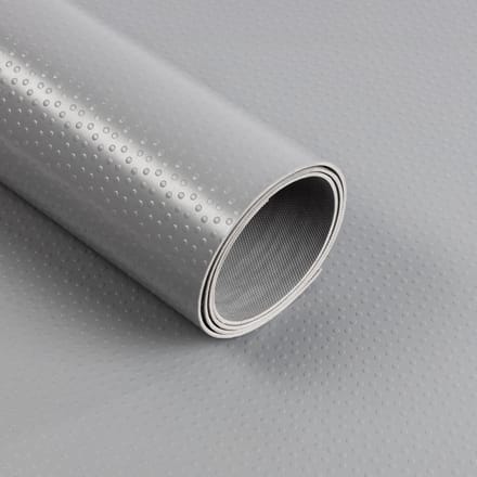 FLOORDIREKT Rubber loper - Rubbermat - Dots - 2 mm - Grijs - 120 x 100 cm