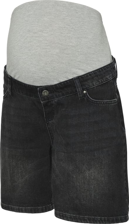 Mama Licious Denim shorts Regular fit Mid rise Short met 5 zakken