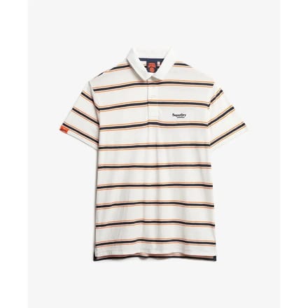 Superdry Lightweight Stripe Korte Mouw Poloshirt Wit S Man