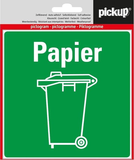 Pickup pictogram Aufkleber 14x14 cm Papier