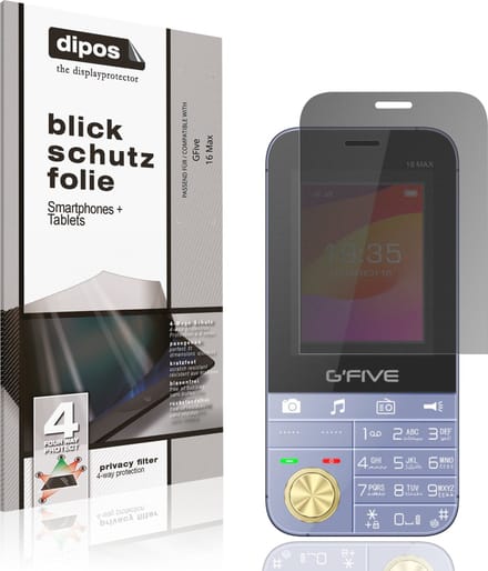 dipos – Matte Privacy Screenprotector geschikt voor GFive 16 Max | Anti-Spy Beschermfolie