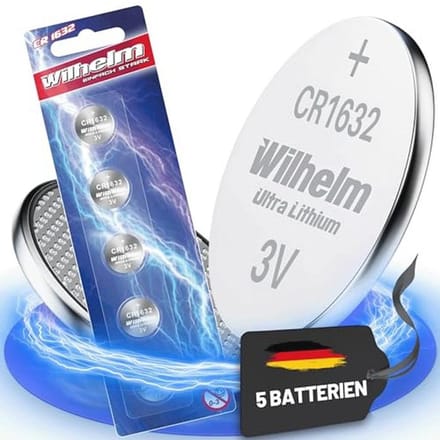 5x CR1632 Lithium Knoopcel 3V - Krachtige Batterij voor Diverse Toepassingen