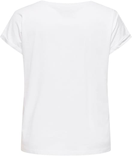 ONLY CARMAKOMA - CARMILDA S/S O-NECK AO EMB TOP JRS - Dames - Blouses