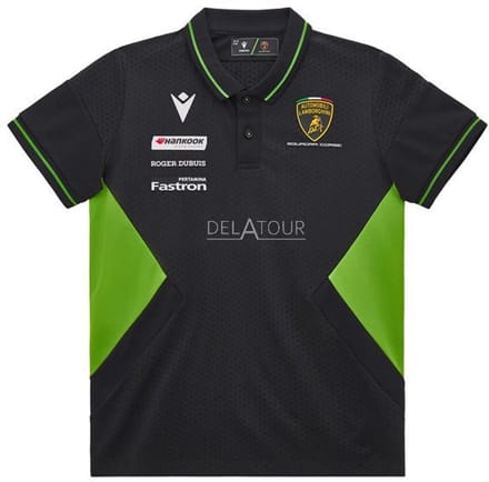 Lamborghini Squadra Corse Kids Polo Zwart/Groen Medium
