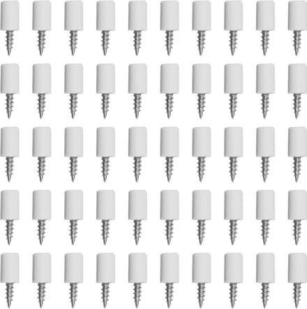 Dailygoods- Schroeven 50 Stuks - Zelftappende Schroeven - Geïntegreerde Schroeven - Beugel Schroeven - Stalen Schroeven - Antislip Rubberen Coating - Plankbeugels