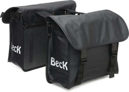 BECK Mini - Dubbele Fietstas - Kinderen - Mat Zwart - 20 Liter