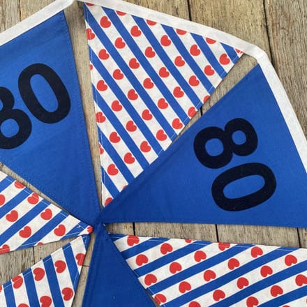 Friese vlag Vlaggenlijn – 80 Jaar – 195 cm – Verjaardag & Feestdecoratie