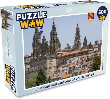 Puzzel Cityscape van Santiago de Compostella - Legpuzzel - Puzzel 500 stukjes