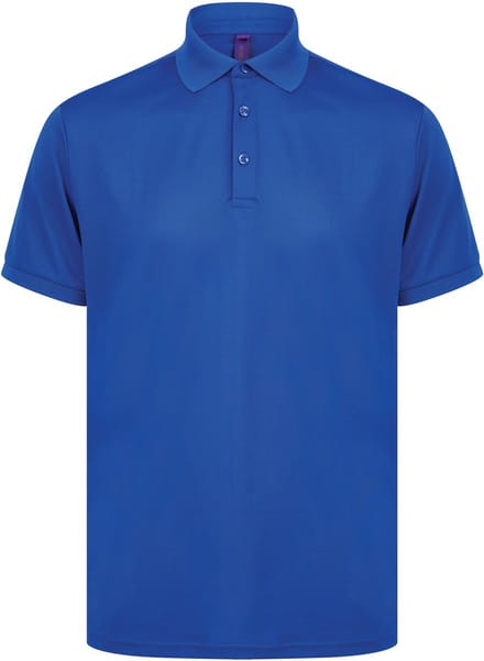 Henbury Herenpolo in gerecycleerd polyester H465 - Royal - L