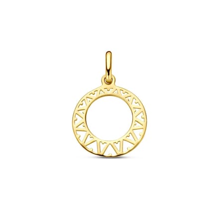 14K geelgoud hanger cirkel 4030667