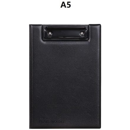 a4/a5 Klembord Leren Schrijfblok Map Papier Kantoorbenodigdheden Organizer Klembord Document Kantoor Bureau Accessoires Draagbaar black