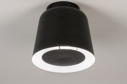 Lumidora Plafondlamp 73809 - Plafonniere - ALLENBY - E27 - Zwart - Metaal - ⌀ 22 cm