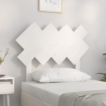 vidaXL - Hoofdbord - 92x3x81 - cm - massief - grenenhout - wit