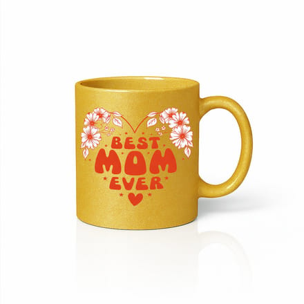 Luxe Beste Mama Ooit Gouden Mok - Glanzend Metallic Moederdag Cadeau