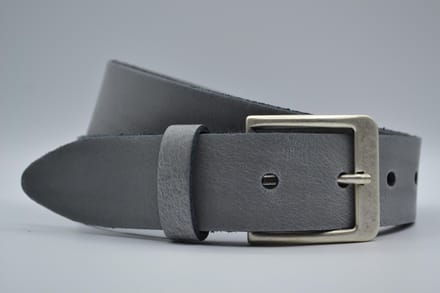 4cm brede licht grijze echt lederen jeans riem maat 95