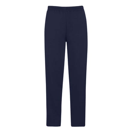 Fruit of the Loom Heren joggingbroek met open zoom (Deep Navy)
