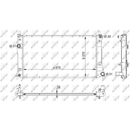 Radiator, motorkoeling NRF 59205