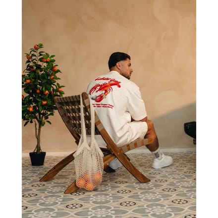 Baron Filou T-shirt SS26 Oversized Backprint Lobster Gang Off-White S