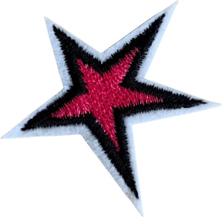 Ster strijkapplicatie strijk embleem - patch - patches - stof & strijk applicatie iron on [carnaval]