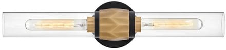 Hinkley LED Wandlamp Ellison | 2X E27 Max 40W | Black with Heritage Brass
