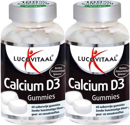 Lucovitaal - Gummies Calcium D3 - 2 x 60 gummies - Voordeelverpakking