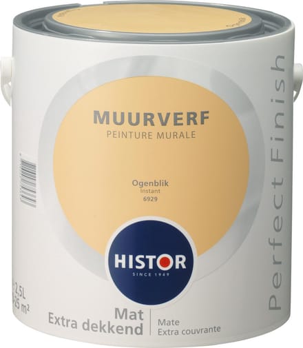 Histor Perfect Finish Muurverf Mat Ogenblik 6929 Ogenblik - 2,5 liter- Muurverf - Dekkend - Binnen - Mat -