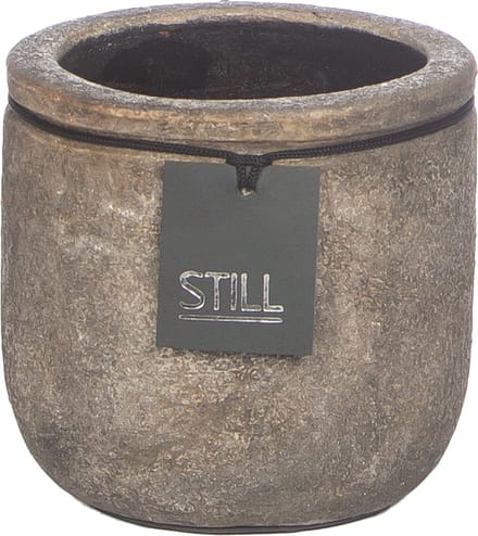 STILL - Planter Pot - Lijn - Earth - Grijs - 16 x 16 cm