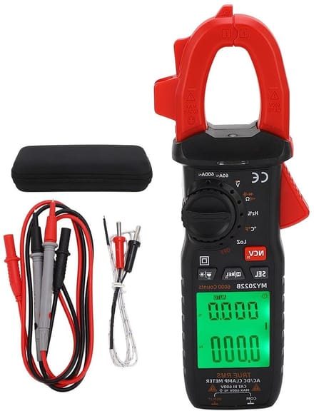 Digitale Stroomtang - AC DC Tester - Elektrische Metingen - NCV Spanningsdetectie - 600A Max - Zwart