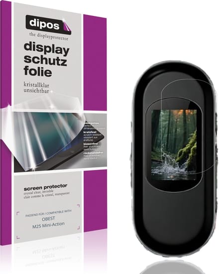 dipos – 4x Beschermfolie geschikt voor OBEST M25 Mini-Action | Krasbestendige & heldere Screenprotector Ultra-Thin