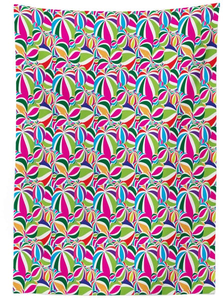 ABAKUHAUS Geometrisch Tafelkleed – 140x240 cm, Satijn, Meerkleurig