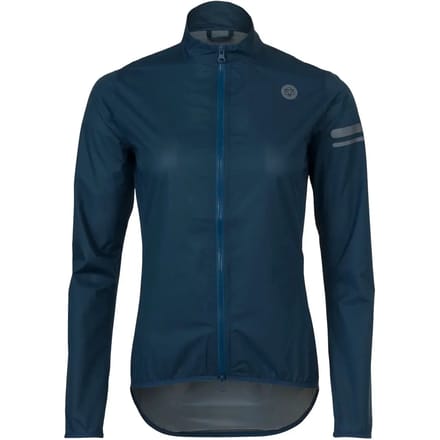 AGU Ultralight - Regenjas - Dames - Blauw - Onder 100 gram - Zeer klein opvouwbaar - Volledig getapete naden - M